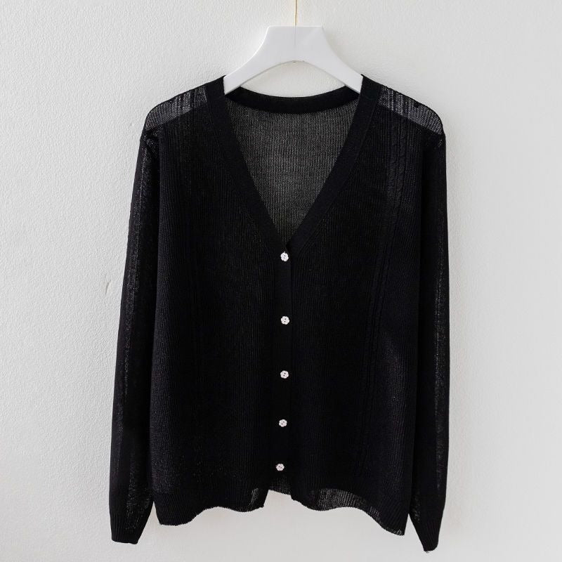 Mariah Knit Silk Cardigan - Image 5