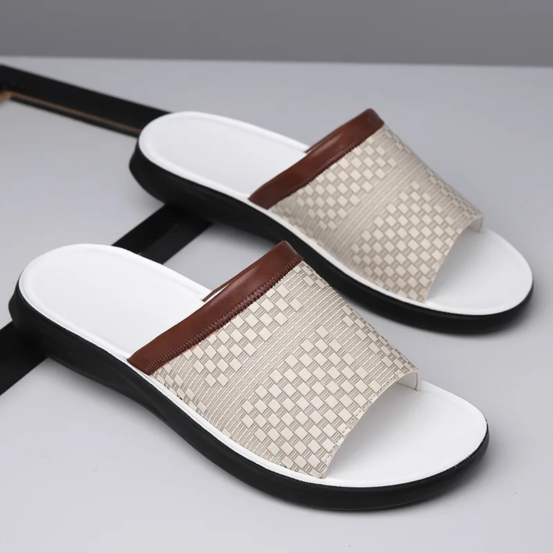 Monaco Woven Leather Slide - Image 2