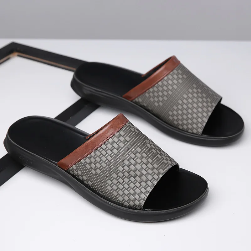 Monaco Woven Leather Slide - Image 3