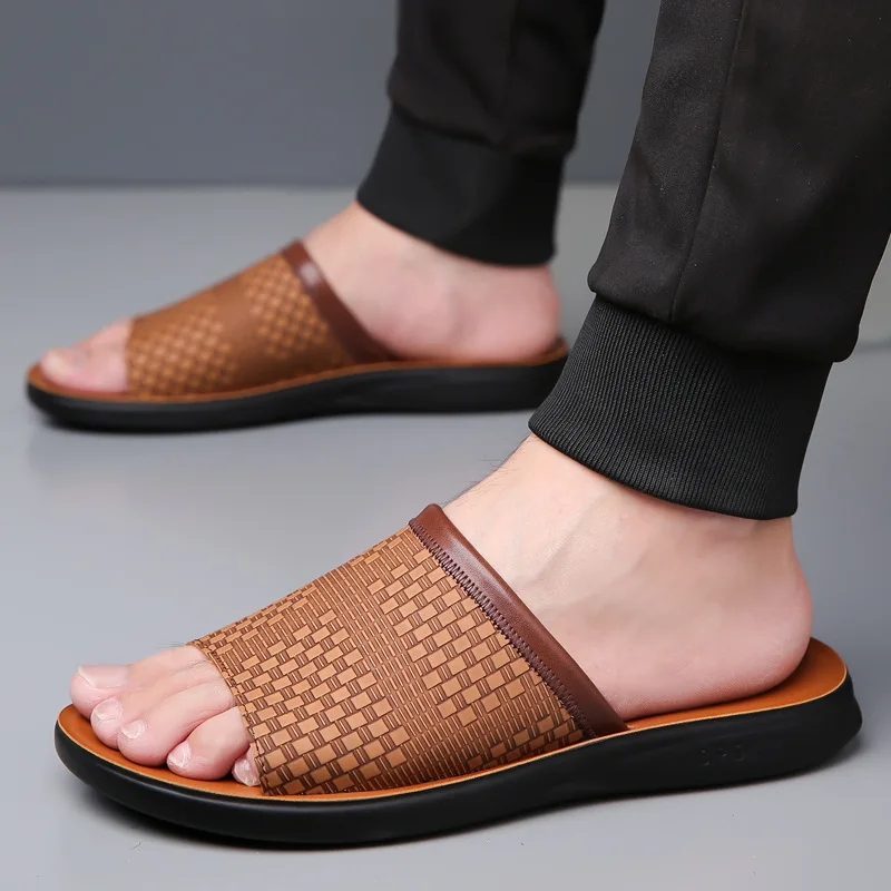 Monaco Woven Leather Slide - Image 6