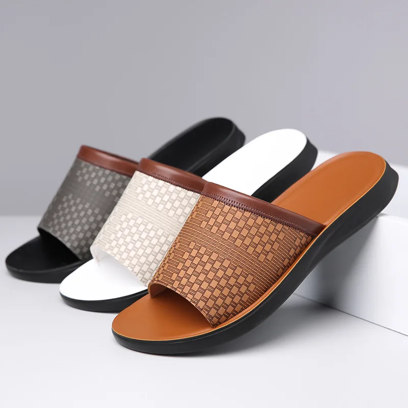Monaco Woven Leather Slide - Image 7