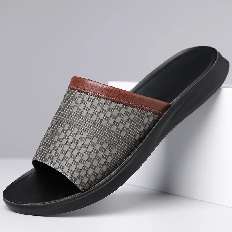 Monaco Woven Leather Slide - Image 8