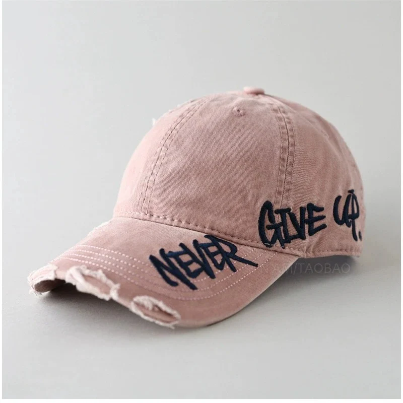 Never Give Up Distressed Cap - Image 5