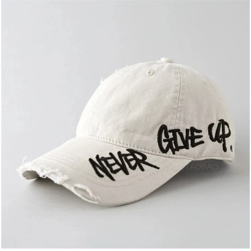 Never Give Up Distressed Cap - Image 6