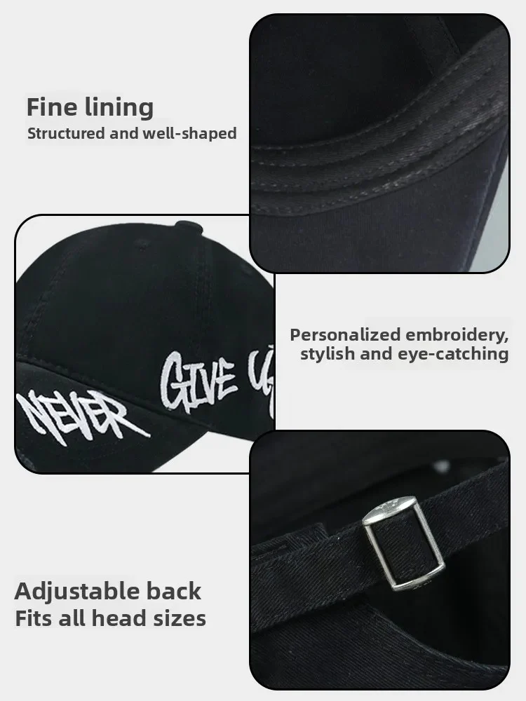 Never Give Up Distressed Cap - Image 7
