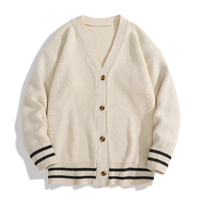 The Kingsley Striped Trim Cardigan - Image 3