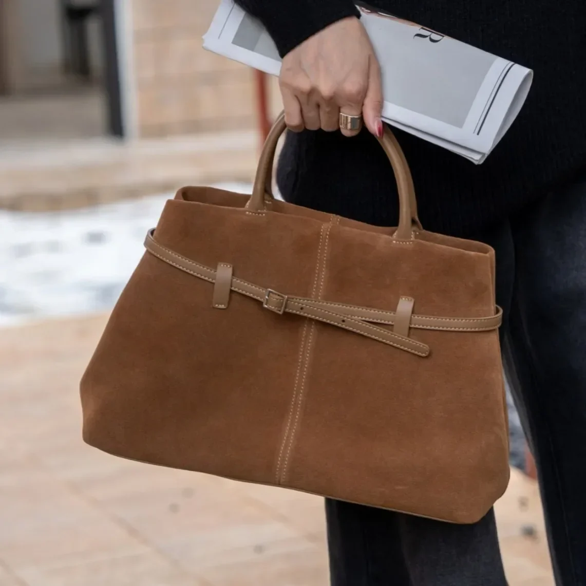 The Langdon Suede Top-Handle - Image 2