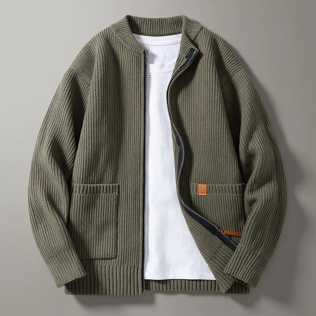 The Winslow Corded Zip Cardigan - Image 2