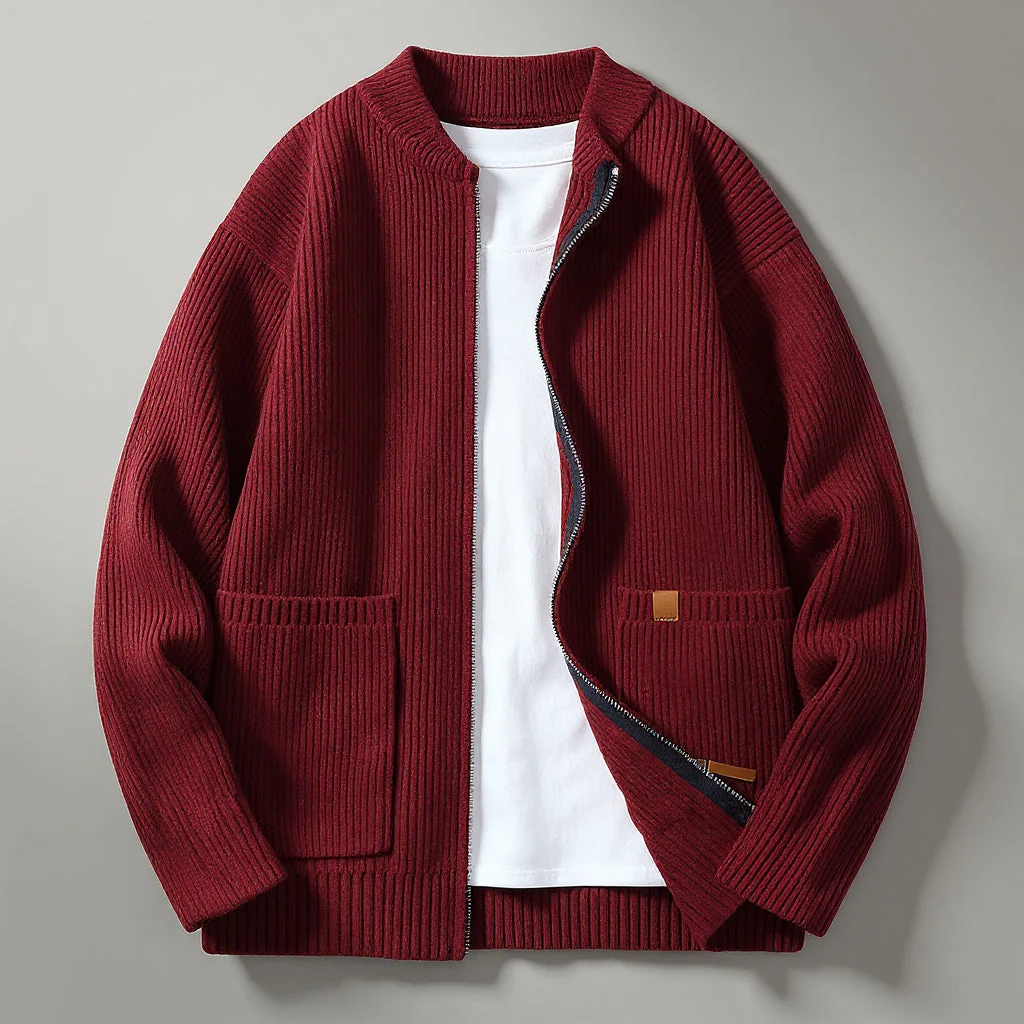 The Winslow Corded Zip Cardigan - Image 3