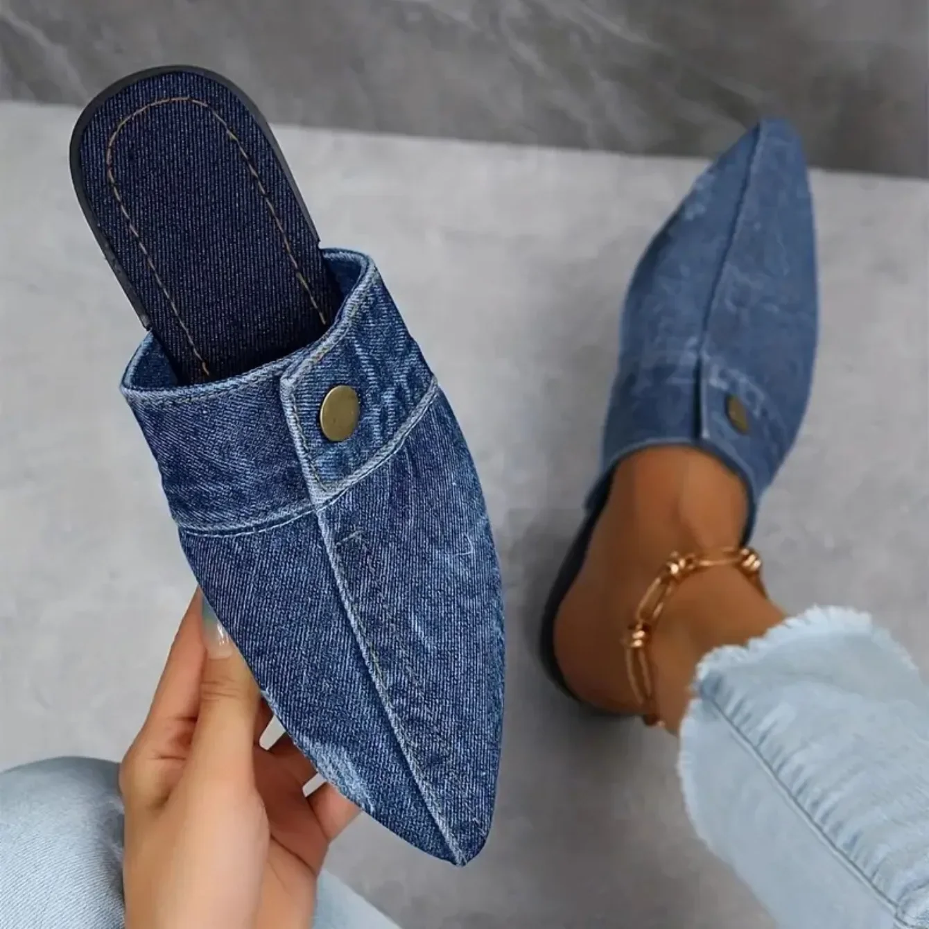 Valden Denim Muse Mules - Image 6
