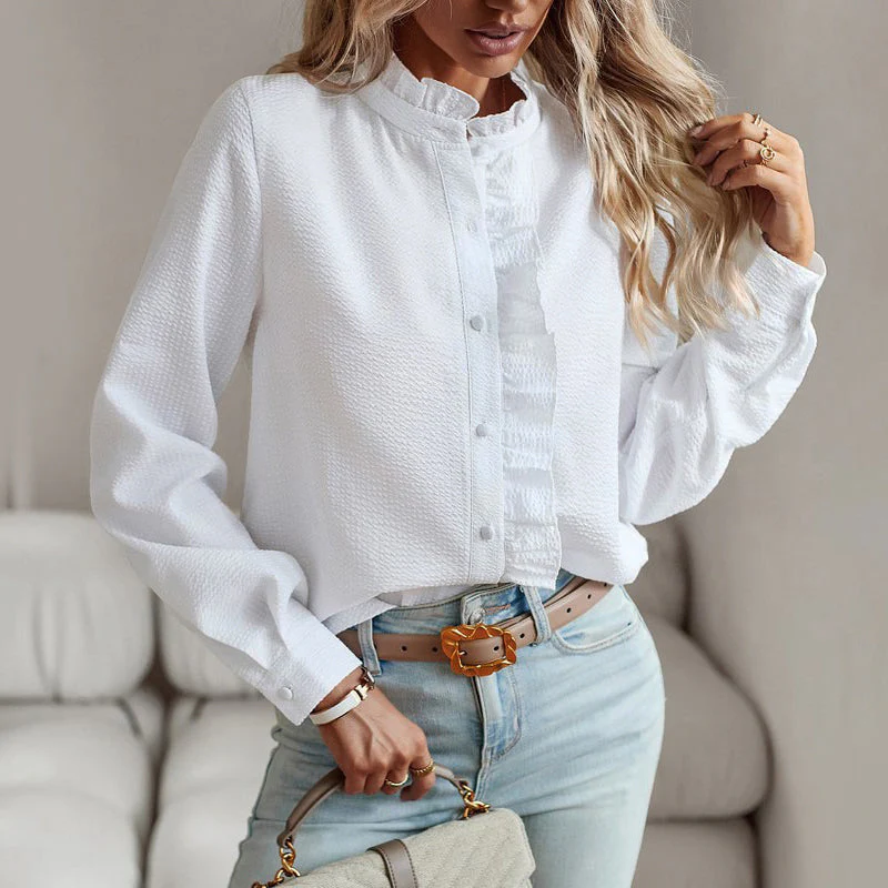 Valencia Ruffle Trim Shirt - Image 6