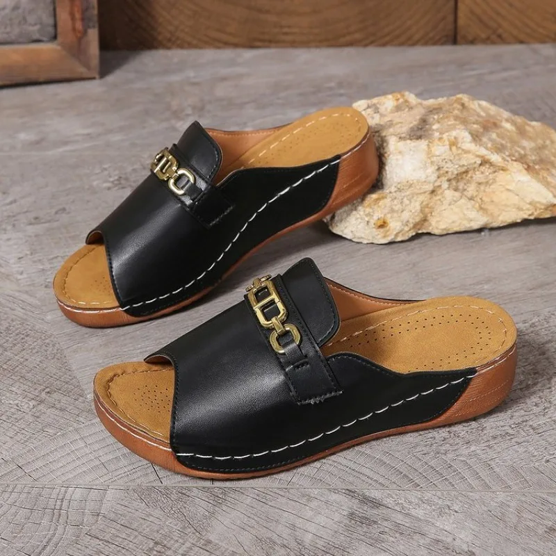 ComfiSteps Slope Heel Sandals - Image 3
